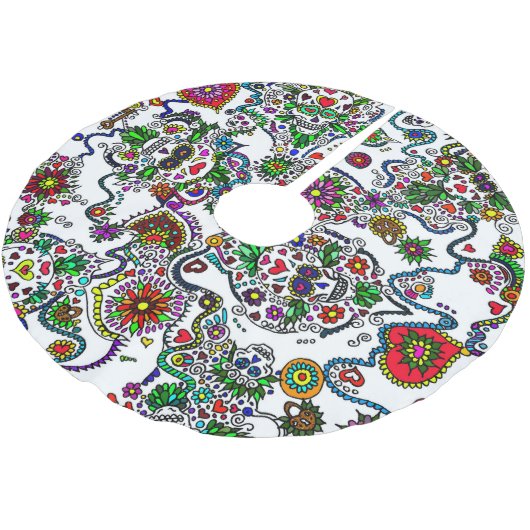 Suikerschedeldag van de dode boomrok kerstboom rok (Gekanteld)