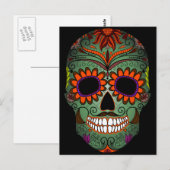 Suikerschedeldag van de dode briefkaart (Voorkant / Achterkant)