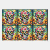 Suikerschedeldag van de dode decoupage inpakpapier vel (Voorkant)