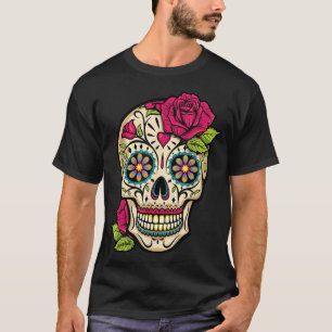 Suikerschedeldag van de dode dia de los Muertos Fl T-shirt
