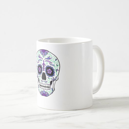Suikerschedeldag van de dode día de Muertos Koffiemok (Voorkant rechts)