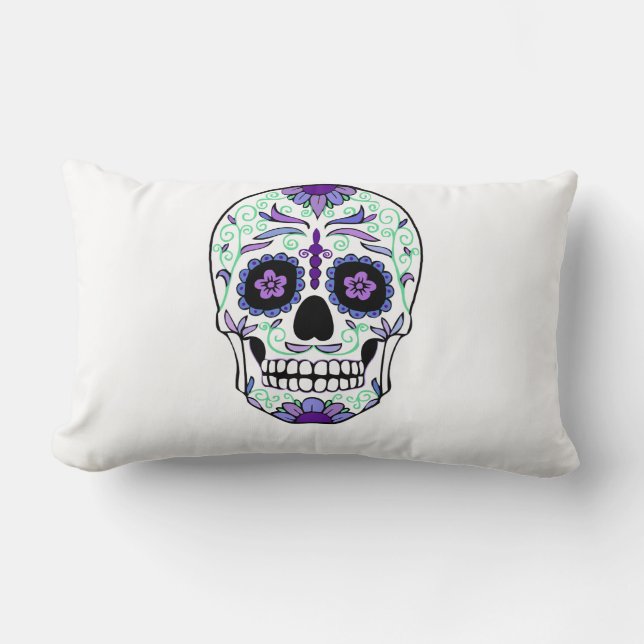Suikerschedeldag van de dode día de Muertos Kussen (Voorkant)