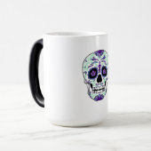 Suikerschedeldag van de dode día de Muertos Magische Mok (Voorkant links)