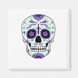 Suikerschedeldag van de dode día de Muertos Magneet