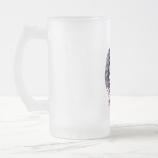 Suikerschedeldag van de dode día de Muertos Matglas Bierpul (Links)