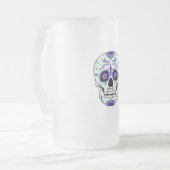 Suikerschedeldag van de dode día de Muertos Matglas Bierpul (Voorkant links)