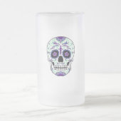 Suikerschedeldag van de dode día de Muertos Matglas Bierpul (Center)