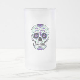 Suikerschedeldag van de dode día de Muertos Matglas Bierpul
