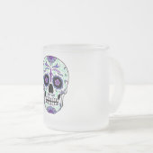 Suikerschedeldag van de dode día de Muertos Matglas Koffiemok (Voorkant rechts)