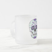 Suikerschedeldag van de dode día de Muertos Matglas Koffiemok (Voorkant links)