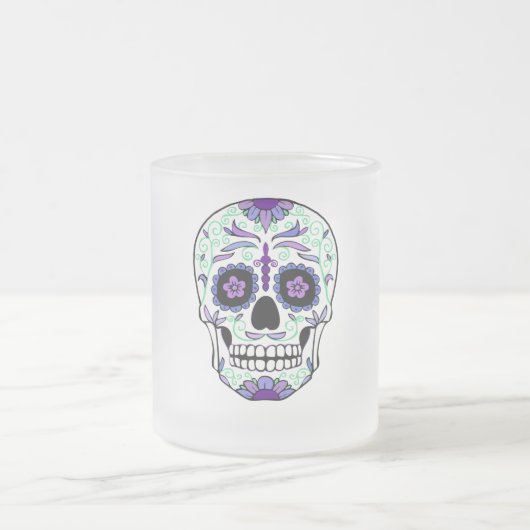 Suikerschedeldag van de dode día de Muertos Matglas Koffiemok (Center)