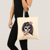 Suikerschedeldag van de dode día de Muertos Tote Bag (Voorkant (product))
