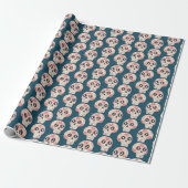 Suikerschedeldag van de dode donker cadeaupapier (Uitgerold)