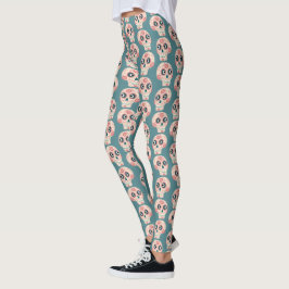 Suikerschedeldag van de dode groene Leggings