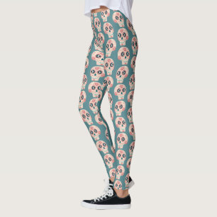 Suikerschedeldag van de dode groene Leggings