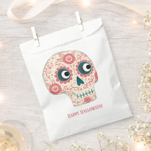 Suikerschedeldag van de dode halloween bedankzakje (Geknipt)