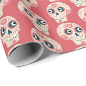 Suikerschedeldag van de dode halloween-omlooppap cadeaupapier (Rol Hoek)