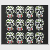 Suikerschedeldag van de dode halloween-partij cadeaupapier (Vlak)