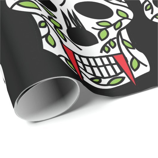 Suikerschedeldag van de dode halloween-partij cadeaupapier (Rol Hoek)