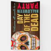 Suikerschedeldag van de dode halloween-partij spandoek (Verticaal)