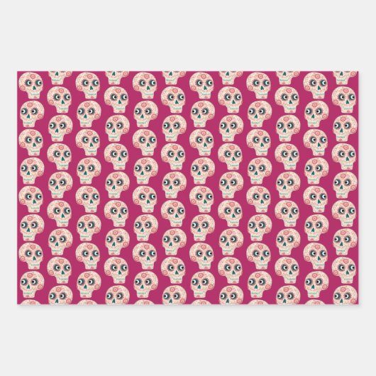 Suikerschedeldag van de dode inpakpapier vel (Voorkant)