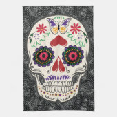 Suikerschedeldag van de dode keukenhandleiding theedoek (Verticaal)