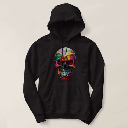Suikerschedeldag van de dode kloonkopschedels hoodie (Design voorkant)