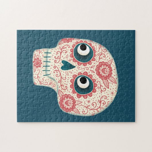 Suikerschedeldag van de dode legpuzzel (Horizontaal)