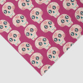 Suikerschedeldag van de dode magenta roze tissuepapier (Detail)