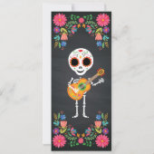 Suikerschedeldag van de dode Masquerade party Kaart (Achterkant)