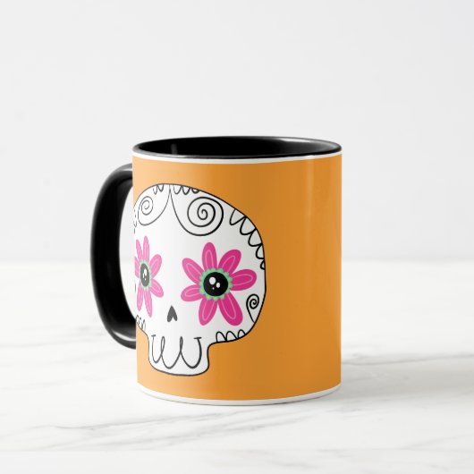 Suikerschedeldag van de dode mok (Voorkant links)