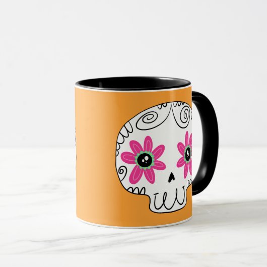 Suikerschedeldag van de dode mok (Voorkant rechts)