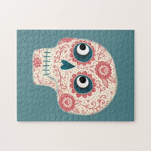 Suikerschedeldag van de dode puzzel (Horizontaal)