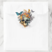 Suikerschedeldag van de dode ronde sticker (Tas)