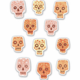 Suikerschedeldag van de dode sticker