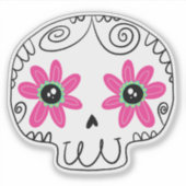 Suikerschedeldag van de dode sticker (Voorkant)