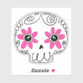 Suikerschedeldag van de dode sticker (Vel)