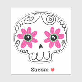 Suikerschedeldag van de dode sticker