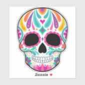 Suikerschedeldag van de dode sticker (Vel)