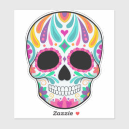 Suikerschedeldag van de dode sticker