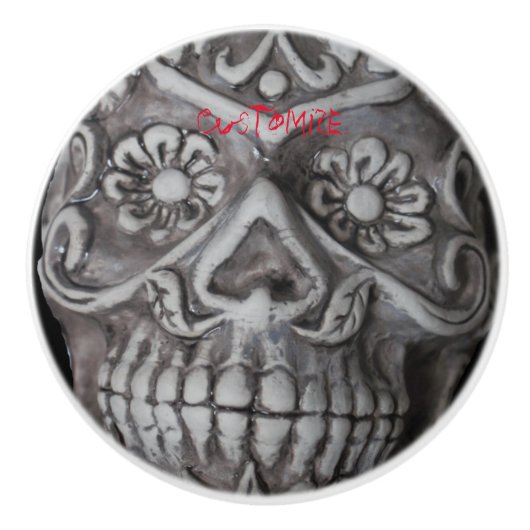 Suikerschedeldag van de dode Thunder_Cove Keramische Knop (Voorkant)