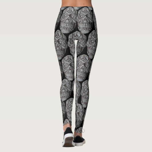 Suikerschedeldag van de dode Thunder_Cove Leggings (Achterkant)