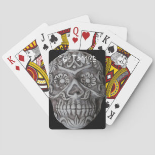 Suikerschedeldag van de dode Thunder_Cove Pokerkaarten