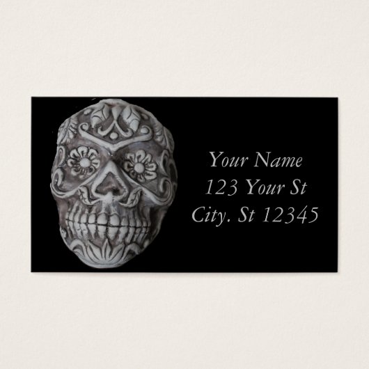 Suikerschedeldag van de dode Thunder_Cove Visitekaartje (Voorkant)