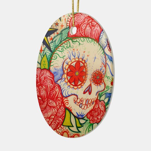 suikerschedeldag van de mexicaanse decoratie van d (Links)