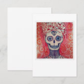 suikerschedeldag van dood tattoo : kaart mexican (Voorkant / Achterkant)