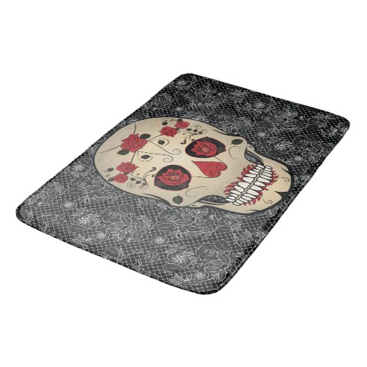 Suikerschedeldag van het dode borstklooster badmat (Gekanteld)