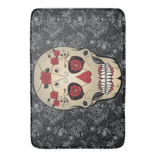 Suikerschedeldag van het dode borstklooster badmat (Voorkant Verticaal)