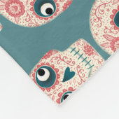 Suikerschedeldag van het dode groen fleece deken (Hoek)