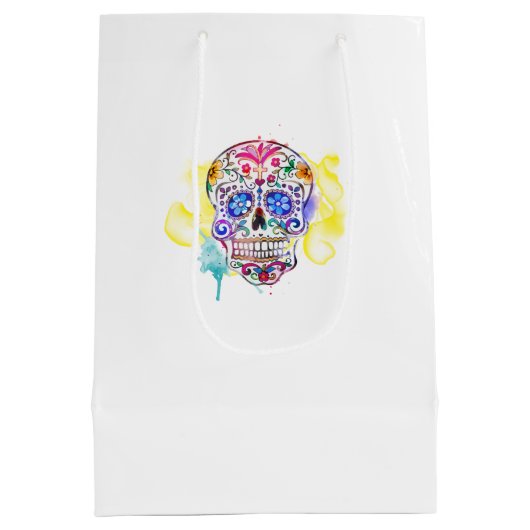 Suikerschedeldag van het Dode Leven Medium Cadeauzakje (Achterkant)